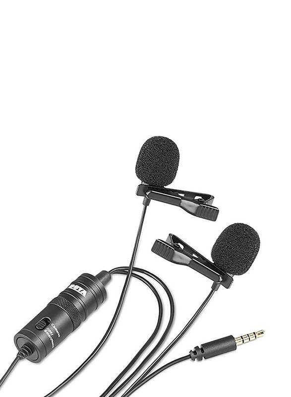 Boya BY-M1DM Omni-Directional Lavalier Microphone, LU-D5707, Black