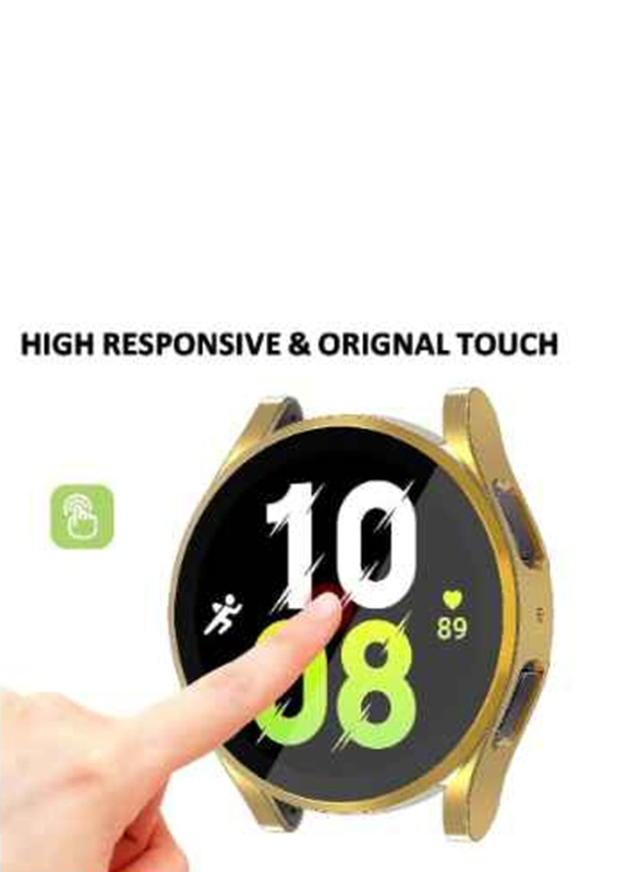 ZooMee Protective Ultra Thin TPU Case Cover for Samsung Galaxy Watch 4 40mm, Gold