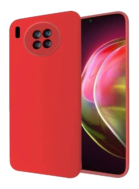 Huawei Nova 8i Soft Liquid Silicone Slim Gel Protective Mobile Phone Case Cover, Red