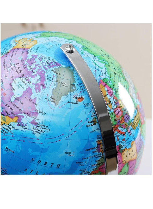 32cm World Globe Political Map with LED Light, Multicolour