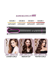 Cordless Wireless Automatic Hair Curler Roller Portable Iron Curling Wand with LCD Temperature Display & Timer, Multicolour