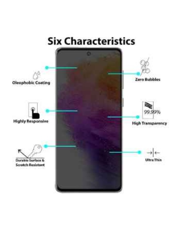 Samsung Galaxy S21 Plus 5g Anti Scratch Privacy Tempered Glass Screen Protector, Clear