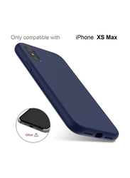 Apple iPhone XS Max Protective Soft Silicone Back Mobile Phone Case Cover, Dark Blue