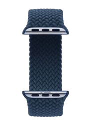 Braided Solo Loop Watch Band for Apple Watch Series 7 45mm, Blue