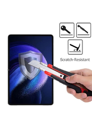 Xiaomi Mi Pad 6/Xiaomi Pad 6 Pro 2023 Release 9H Hardness Scratch Resistant 9H Clear Tempered Glass Screen Protector, Black/Clear