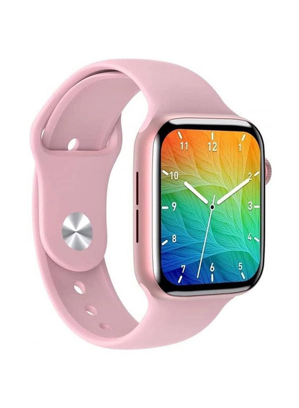 HW22 44mm Smartwatch, HD 1.75'' Touch Screen, BT Call, Heart Rate Sensor & Waterproof, Pink