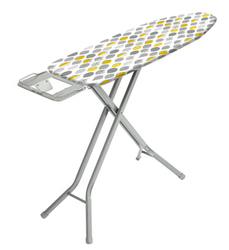 Feelings Foldable & Adjustable Ironing Board Ironing Table with Iron Holder, 122 x 35cm, Multicolour