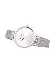 Curren Analog Watch for Women with Alloy Band, Water Resistant, 9024, Silver
