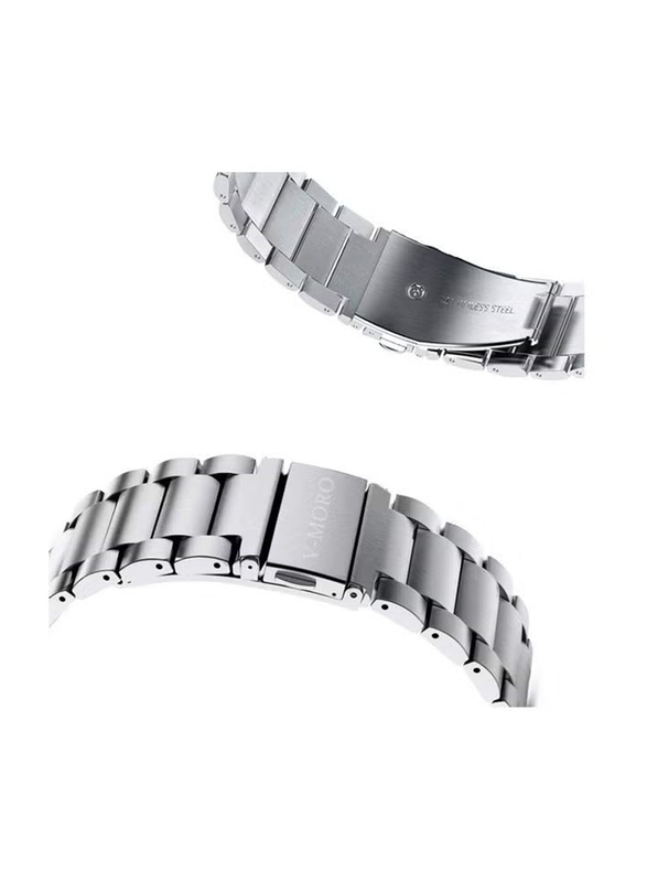 Classic Stainless Steel Smartwatch Strap Band for Huawei Smart Watch GT2 and GT/Honor Magic 2, Silver