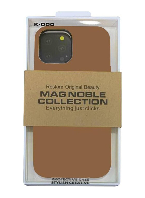 K-doo Apple iPhone 13 Pro Max Mag Noble Collection Premium PC+PU Leather Mobile Phone Case Cover with Magsafe, Brown