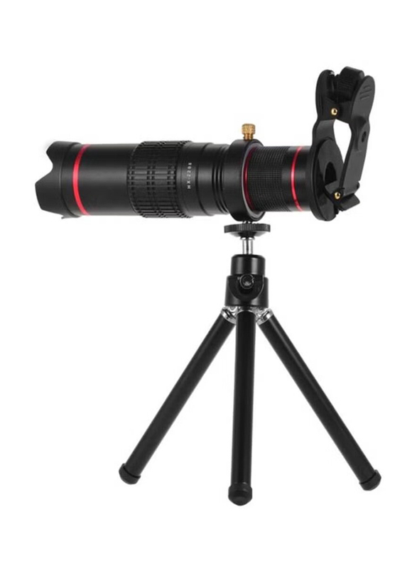 Telescope Lens for Mobile Phone with Mini Tripod, Black