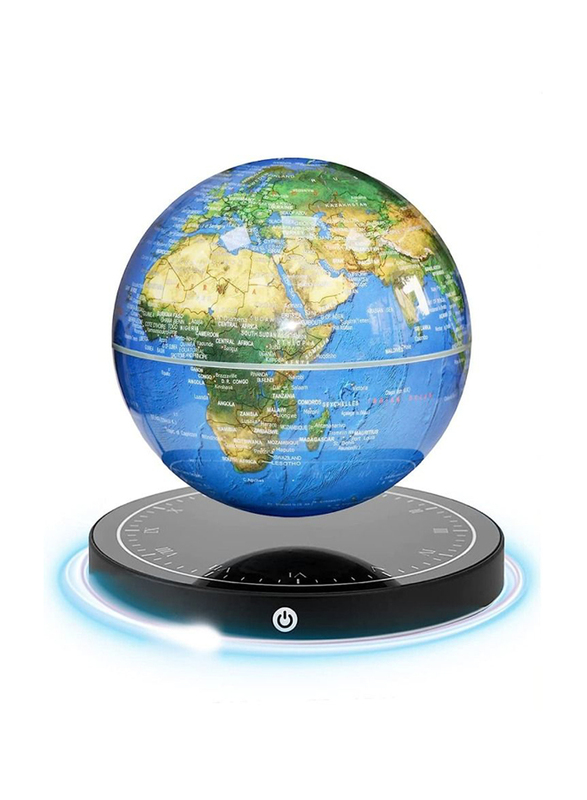 Arabest Floating Magnetic Levitating Globe with LED Light 360° Rotating Geographic Globe, Blue