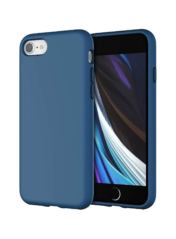 Apple iPhone 7 Microfiber Lining Silicone Protective Mobile Phone Case Cover, Blue