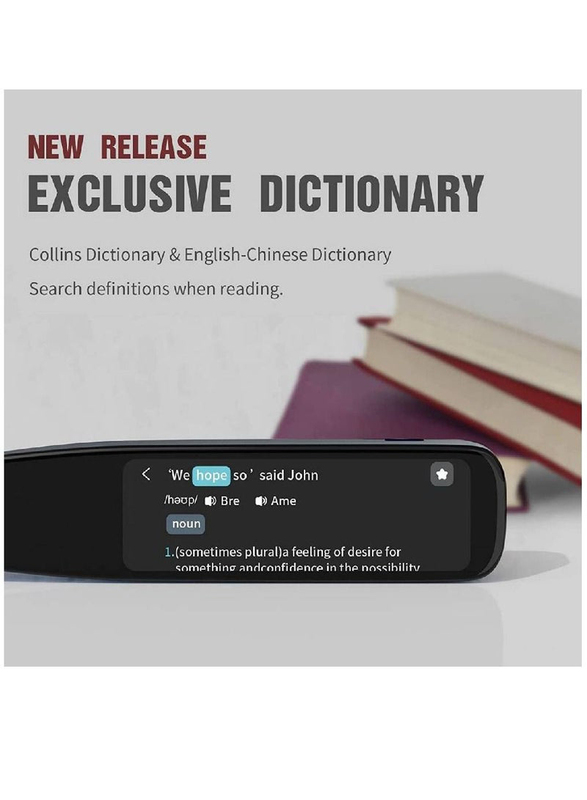 Portable Scan Reader Pen Speaker with 112 Language, Translator, Multicolour