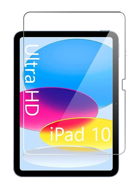 Apple iPad 10.9 Inch 2022 10th Gen HD Full Coverage Easy Installation Tempered Glass Screen Protector, Clear