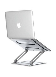 Multi-Angle Adjustable Laptop Stand with Heat Vent to Elevate for Desk Holder, Silver