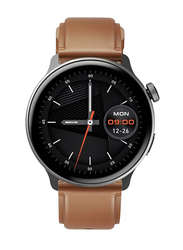 Mibro 1.3-inch AMOLED HD Display Smartwatch with 60 Sports Modes and Bluetooth Calling, Black/Brown