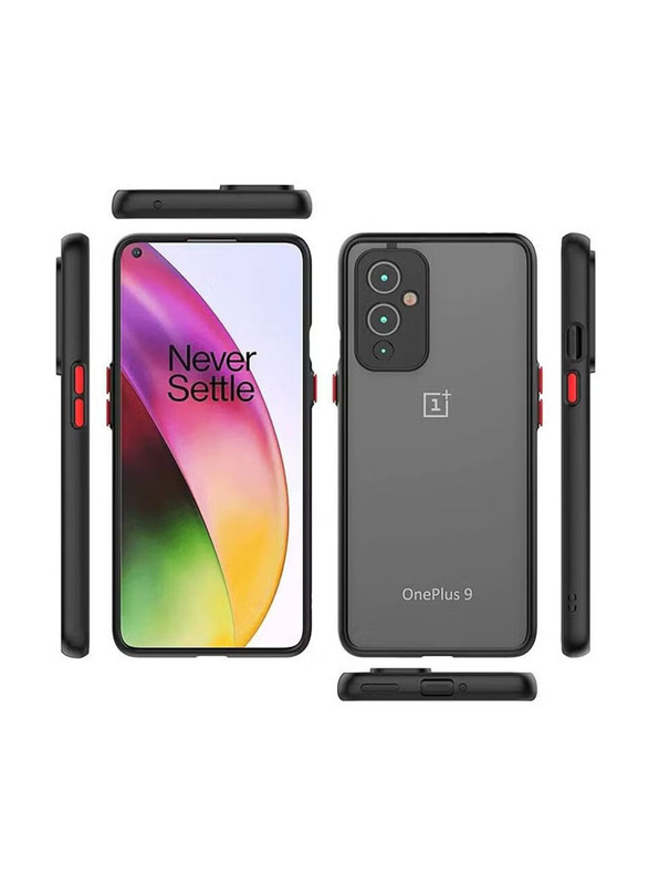 OnePlus 9 Matte Hard PC Back Bumper Slim Protective Mobile Phone Case Cover, Black