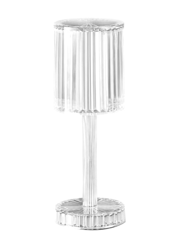 Modern Crystal Touching Control Acrylic Portable Decorative  Romantic Night Table Lamp, White