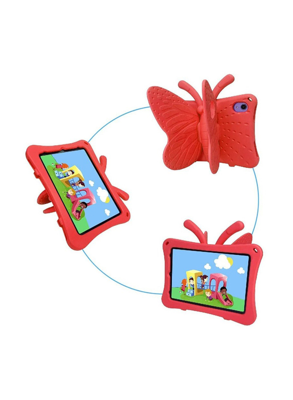 Apple iPad Mini 6th Gen Kids EVA Butterfly Stand Soft Tablet Back Case Cover, Red