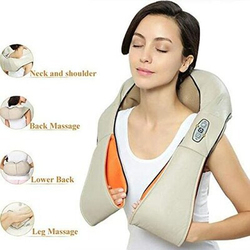 JMB Electric Shiatsu Kneading Neck Shoulder Body Massager with Heat Health Care, One Size, D-1950, Beige