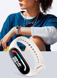 Replacement Soft Silicone Strap for Xiaomi Mi Band 7, White