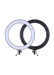 Andoer Universal Mobile Phone LED Bi-Colour Digital Ring Video Light, Black/White