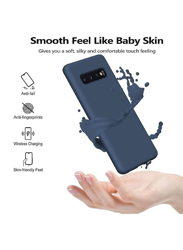 Samsung Galaxy S10 Plus Protective Soft Silicone Mobile Phone Case Cover, Blue