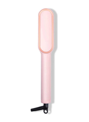 Gennext Electric Hair Straightener Brush with Ceramic Styling Comb, Pink