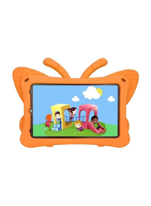 Apple iPad Mini 6th Gen Kids EVA Butterfly Stand Soft Tablet Back Case Cover, Orange