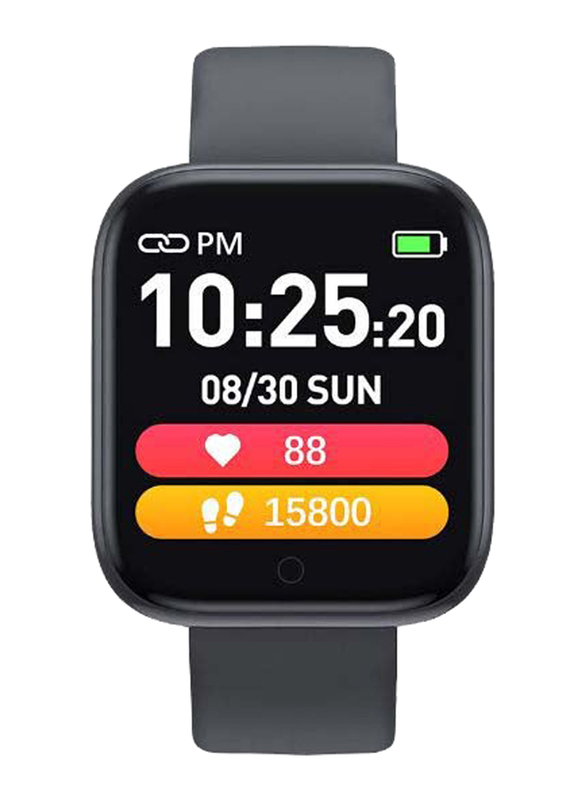 1.54-inch Smartwatch with Heart Rate Monitoring, Black
