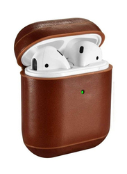 Protective Leather Case Cover for Apple AirPods 1/2, Brown