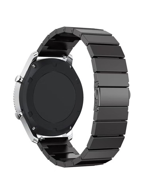 Replacement Stainless Steel Smartwatch Wrist Strap Band for Samsung Galaxy Watch, Black