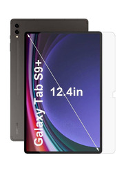 Hyx Samsung Galaxy Tab S9 Plus 12.4" 2023 9H Scratch Resistant Bubble Free Tempered Glass Screen Protector, Clear