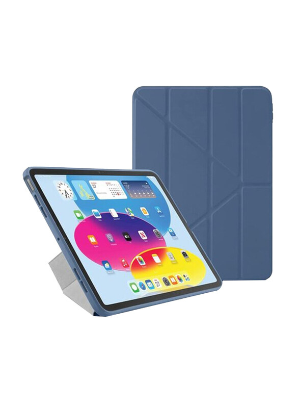 

Pipetto Apple iPad 10th Gen 10.9-inch 2022 5-in-1 Stand Origami Designed TPU Tablet Flip Case Cover, Navy Blue