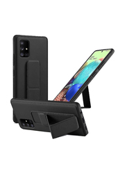 Samsung Galaxy A51 4g Magnetic Stand & Holder Premium Silicone Mobile Phone Case Cover, Black