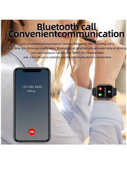 1.85 Inch Full-Touch Bluetooth Calling Ip67 Waterproof Activity Tracker, Black