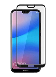 Huawei P20 Lite/Nova 3E 5D Tempered Glass Full Cover Screen Protector, Black/Clear