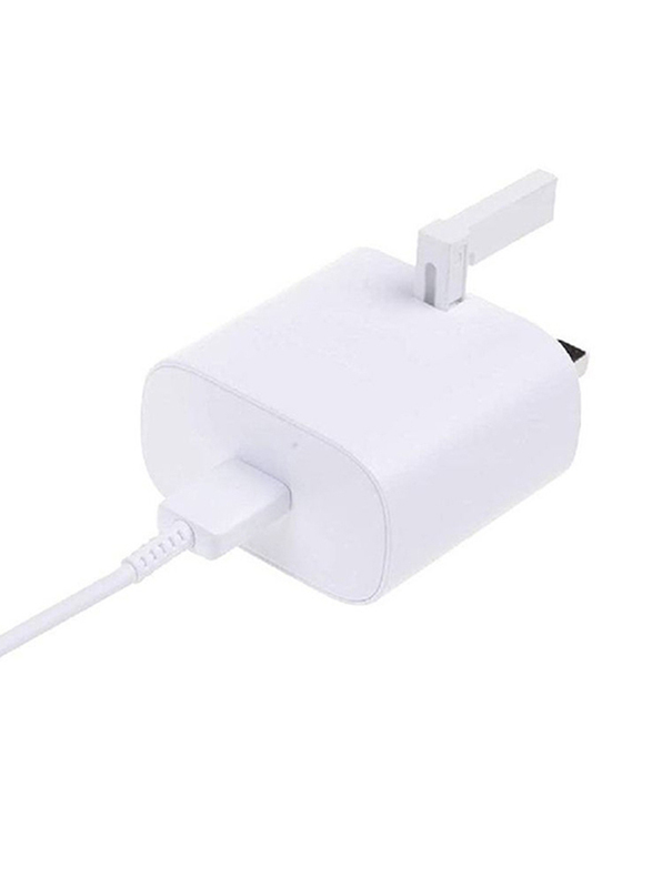 3-Pin Type C Charging Adapter with Super Fast Charging, with USB Type C to USB Type C Data Cable, White