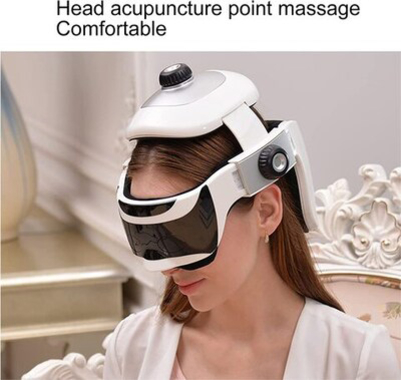 3-In-1 Head Massage Machine with Remote, One Size, White