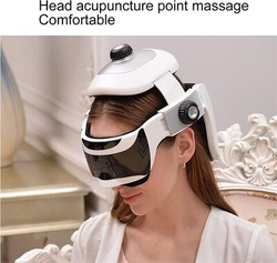 3-In-1 Head Massage Machine with Remote, One Size, White