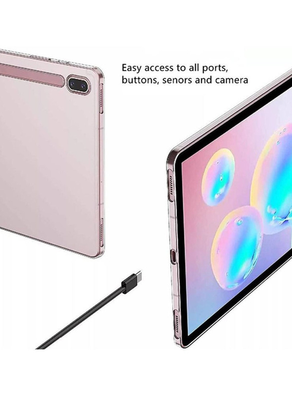 Samsung Galaxy Tab S7 (SM-T870/T875/T878) 2020 11" Ultra Clear Soft Flexible Transparent Bumper Back Mobile Phone Case Cover, Clear