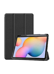 Samsung Galaxy Tab S6 Lite Protective Smart Slim Stand Hard Tablet Case Cover with Pen Slot, Black