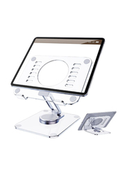 Multi-Angles Adjustable and Foldable Tablet Stand for Desk, Clear