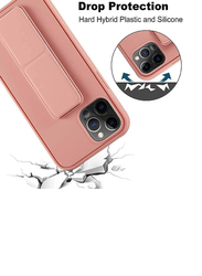 Apple iPhone 13 Pro Max Protective Silicone Mobile Phone Case Cover with Strap Supports Magnetic Car Mount, Pink