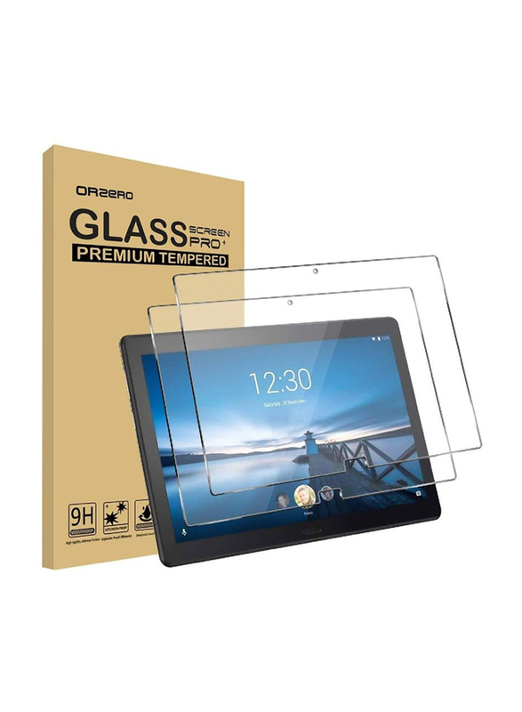 Lenovo Smart Tab P10 9H Hardness HD Anti-Scratch Bubble-Free High-Definition Easy-Installation Tempered Glass Tablet Screen Protector, 2 Pieces, Clear