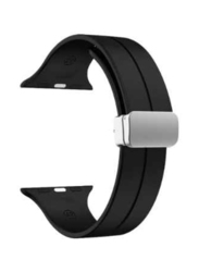 Perfii Sport Silicone Band for Apple Watch 42mm/44mm/45mm/49mm, Black