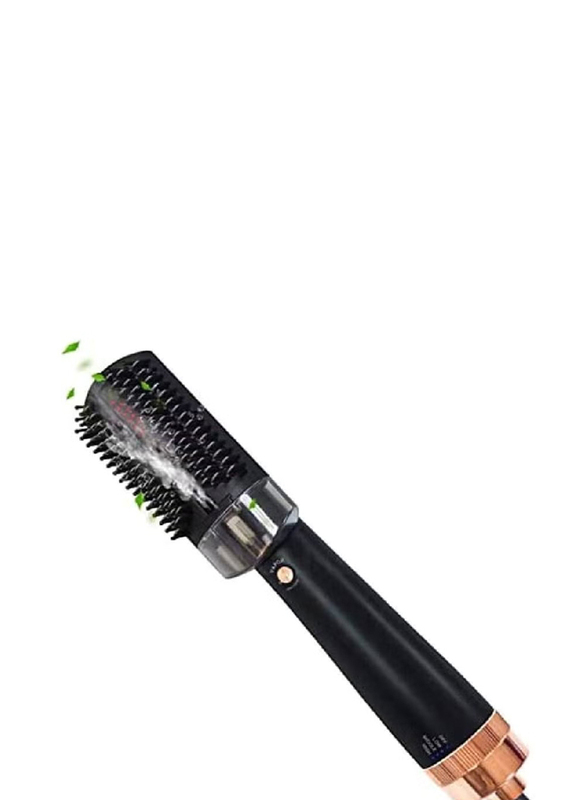 Professional 3 in 1 Steam Hair Dryer Brush With Infrared Light And Steam Spray Hot Air Comb, Black