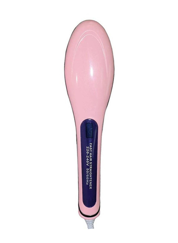 Xiuwoo Fast Hair Straightener Electric Comb Brush With LCD Display, HQT-906, Pink