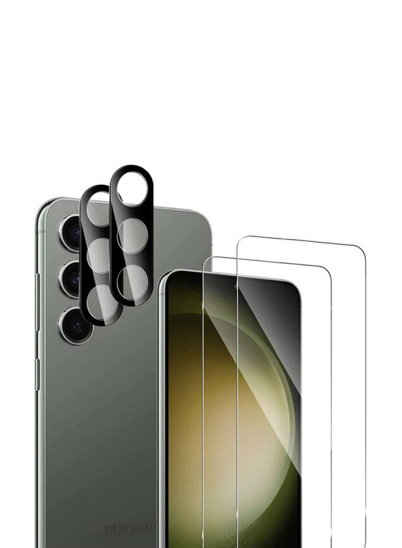 

Generic Samsung Galaxy S23 Plus 4-Piece Edge-to-Edge Tempered Glass Screen Protector & Camera Lens Protector, Clear